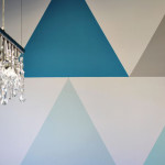 como pintar pared con triángulos de colores
